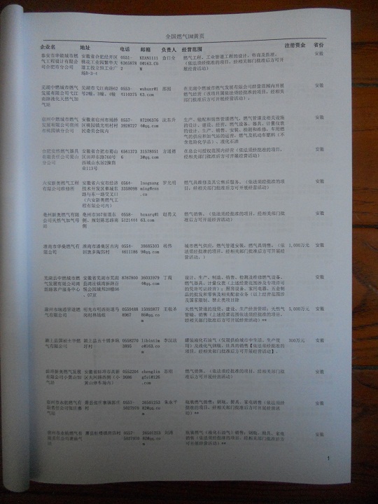 中國燃?xì)馄髽I(yè)黃頁可開展精準(zhǔn)營銷，電話營銷、郵件營銷、傳真營銷等等多管齊下，圓您銷售冠軍夢